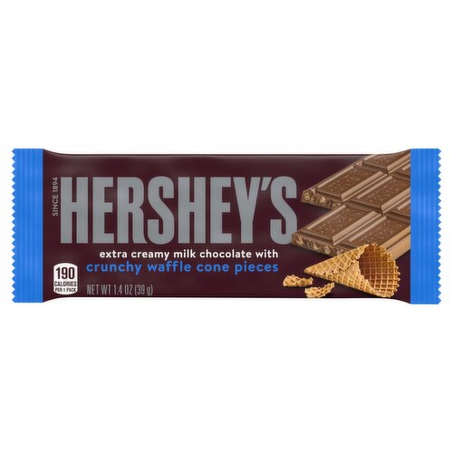 Hershey's Extra Creamy Milk Chocolate with Crunchy Waffle Cone Pieces, 1.4 oz