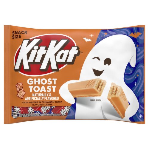 KitKat Ghost Toast Crisp Wafers in Cinnamon Toast Flavored Creme Snack Size, 9.8 oz