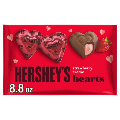 Hershey's Strawberry Creme Hearts Chocolate, 8.8 oz