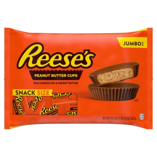 Reese's Milk Chocolate & Peanut Butter Cups Snack Size, 19.5 oz