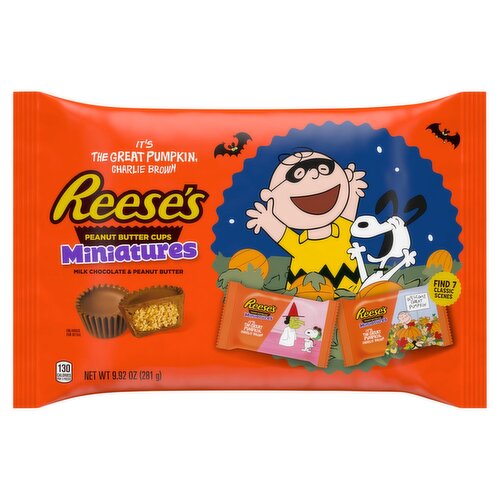 REESE'S Miniatures Snoopy™ & Friends Milk Chocolate Peanut Butter Cups, Halloween Candy Bag, 9.92 oz