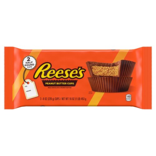 Reese's Milk Chocolate & Peanut Butter Cups, 8 oz, 2 count