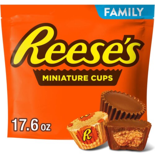 Reese's Milk Chocolate & Peanut Butter Miniature Cups Family Pack, 17.6 oz