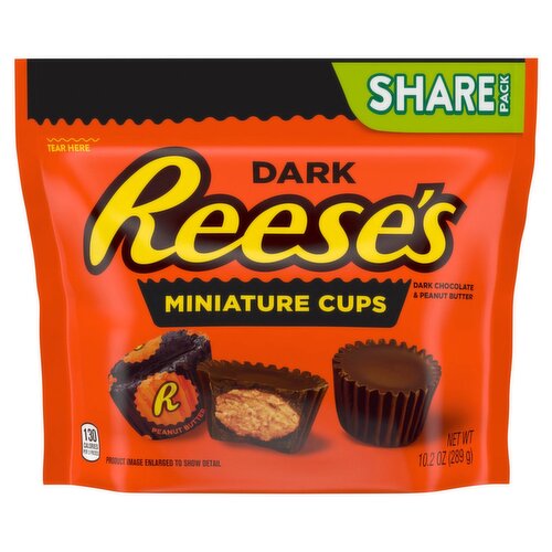 Reese's Dark Chocolate & Peanut Butter Miniature Cups Share Pack, 10.2 oz