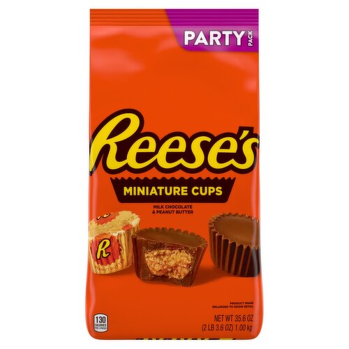 Reese's Milk Chocolate & Peanut Butter Miniature Cups Party Pack, 35.6 oz