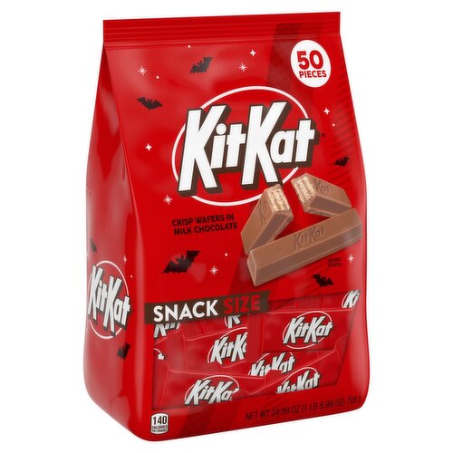 KitKat Crisp Wafers in Milk Chocolate Snack Size, 50 count, 24.99 oz