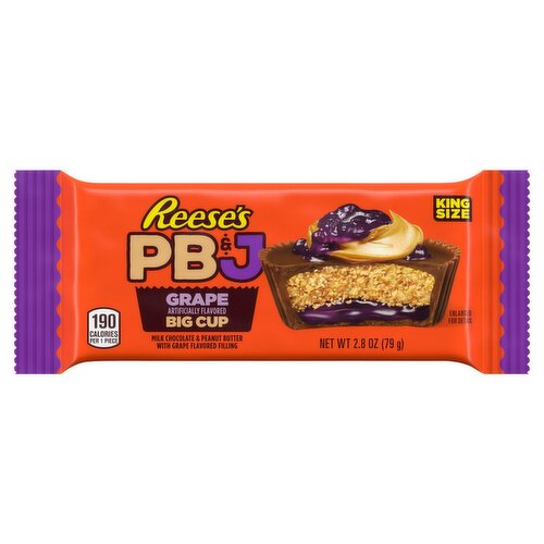 Reese's PB&J Grape Big Cup King Size, 2.8 oz
