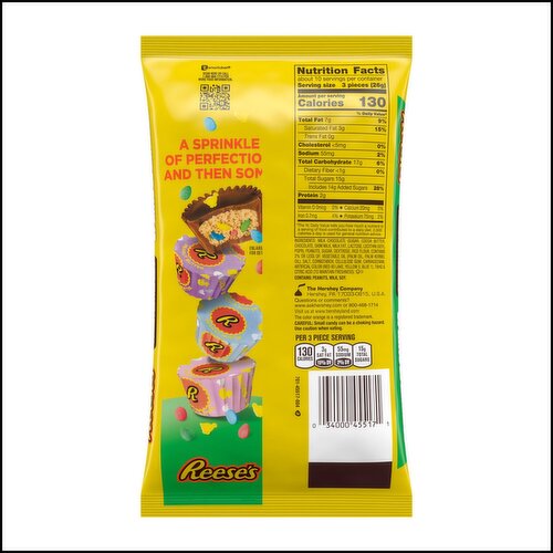 Reese's Miniatures Milk Chocolate & Peanut Butter Cups Stuffed with Shaped Spring Sprinkles, 9.3 oz