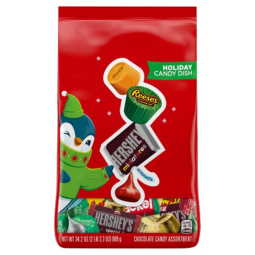 HERSHEY'S, REESE'S and ROLO® Assorted Chocolate Flavored Christmas Candy Bulk Bag, 34.2 oz