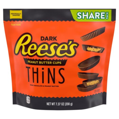 Reese's Thins Dark Chocolate & Peanut Butter Cups Share Pack, 7.37 oz