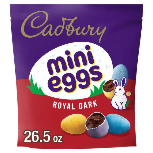 Cadbury Mini Eggs Royal Dark Chocolate with A Crisp Sugar Shell Candy, 26.5 oz