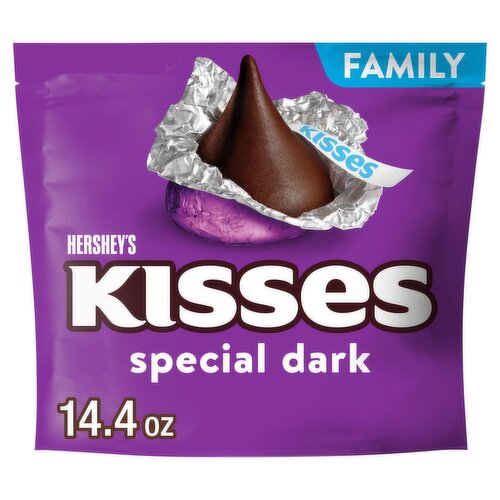 Hershey's Kisses Special Dark Mildly Sweet Chocolate Family Pack, 14.4 oz