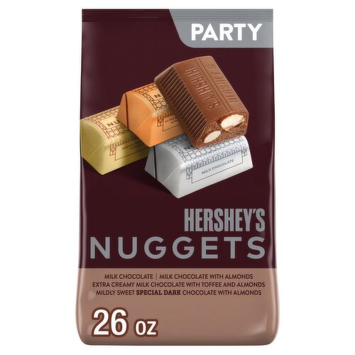 Hershey's Nuggets Mildly Sweet Special Dark Chocolate with Almonds Party Pack, 26 oz