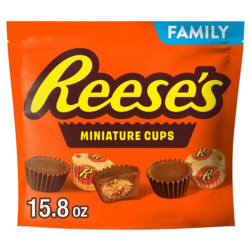 Reese's Milk Chocolate & Peanut Butter Miniature Cups Family Pack, 15.8 oz