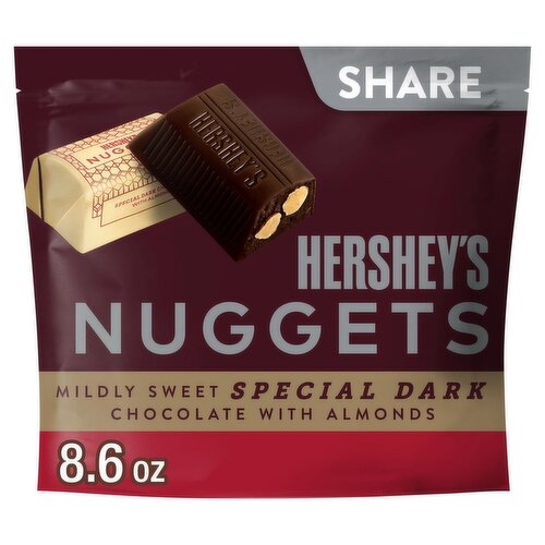 Hershey's Nuggets Mildly Sweet Special Dark Chocolate with Almonds Share Pack, 8.6 oz