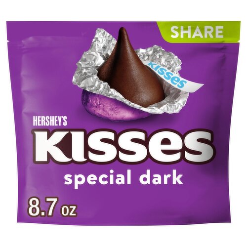 Hershey's Kisses Special Dark Mildly Sweet Chocolate Share Pack, 8.7 oz