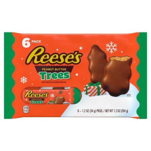 Reese's Milk Chocolate & Peanut Butter Trees, 1.2 oz, 6 count