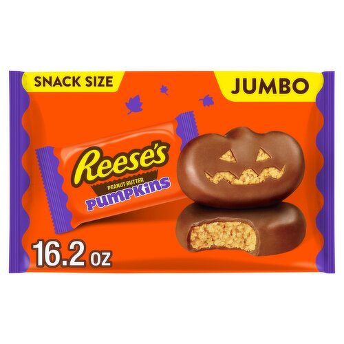 Reese's Pumpkins Milk Chocolate & Peanut Butter Snack Size, 16.2 oz