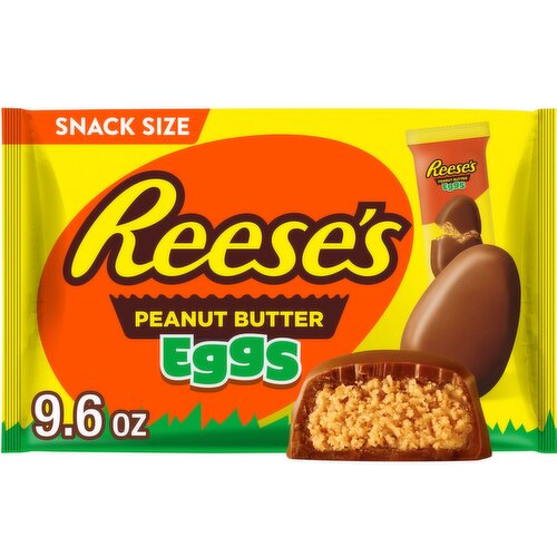 Reese's Milk Chocolate & Peanut Butter Eggs Candy Snack Size, 9.6 oz