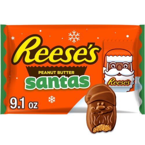 Reese's Milk Chocolate & Peanut Butter Creme Santas, 9.1 oz