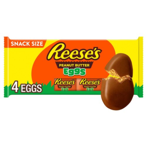 Reese's Milk Chocolate & Peanut Butter Eggs Candy Snack Size, 0.6 oz, 4 count