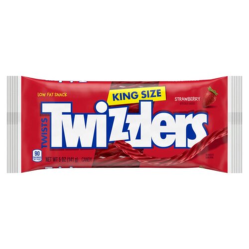 Twizzlers Strawberry Twists Candy King Size, 5 oz