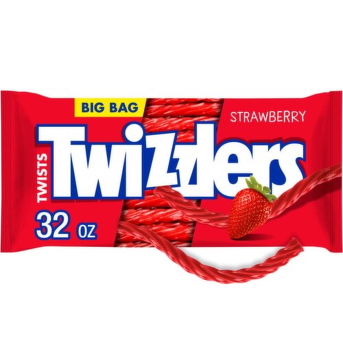 Twizzlers Strawberry Twists Candy Big Bag, 32 oz