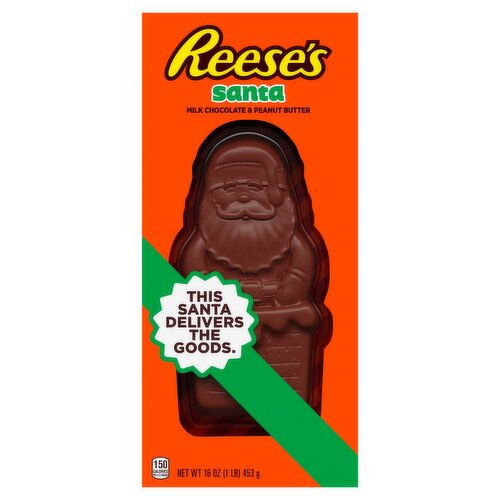 Reese's Milk Chocolate & Peanut Butter Santa, 16 oz