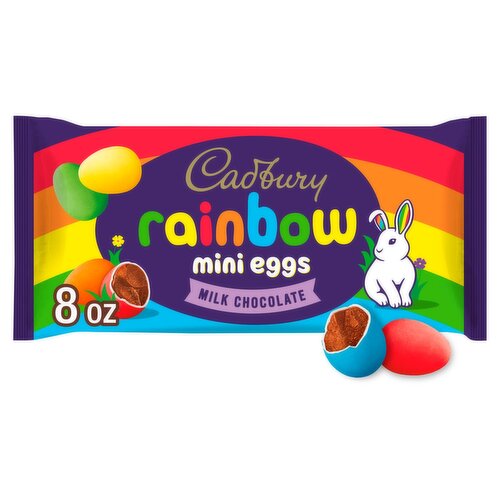 Cadbury Rainbow Mini Eggs Milk Chocolate with a Crisp Sugar Shell, 8 oz
