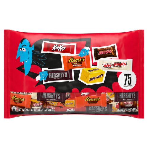 Hershey's Candy Assortment Miniatures, 75 count, 21.21 oz