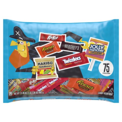 Hershey Candy Assortment Miniatures, 75 count, 23.36 oz