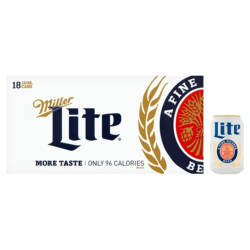 Miller Lite Beer, 18 count, 12 oz
