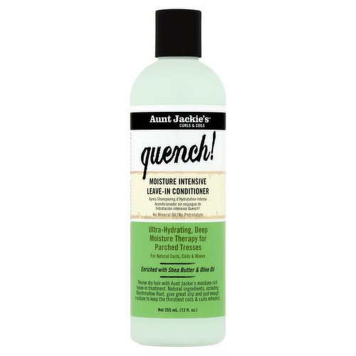 Aunt Jackie's Curls & Coils Quench! Moisture Intensive Leave-in Conditioner, 12 fl oz