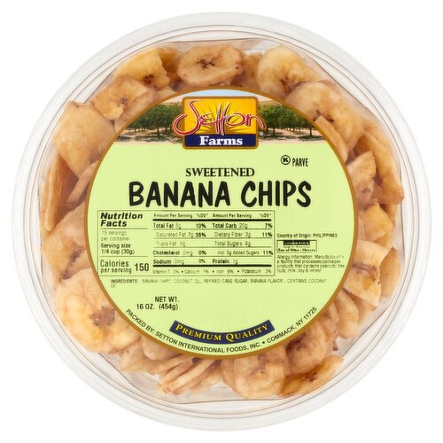 Setton Farms Sweetened Banana Chips, 16 oz