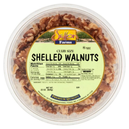 Setton Farms Shelled Walnuts Club Size, 22 oz