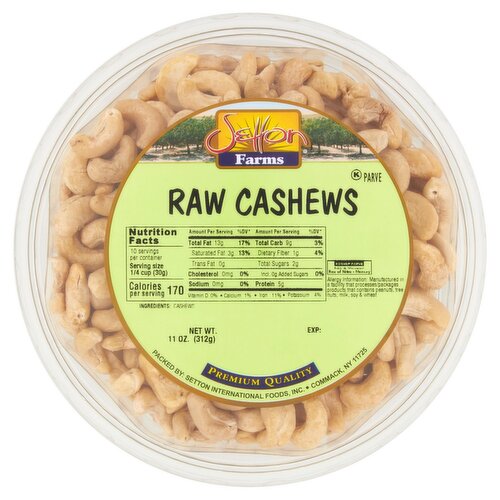 Setton Farms Raw Cashews, 11 oz