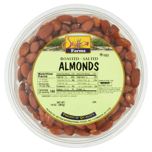 Setton Farms Roasted Salted Almonds, 14 oz