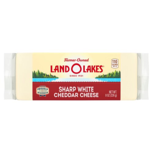 Land O Lakes® Sharp White Cheddar Cheese, 8 oz Block