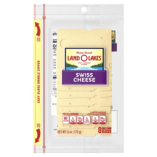 Land O Lakes Swiss Cheese, 8 count, 6 oz