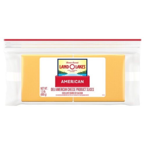 Land O Lakes Yellow Deli American Sliced Cheese Product, 1.5 lb, 32 slices