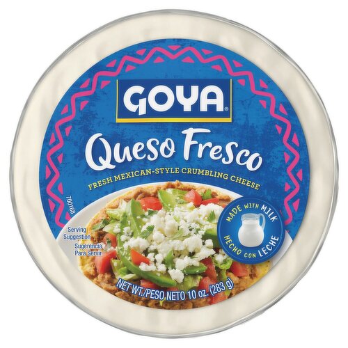 Goya Queso Fresco Fresh Mexican-Style Crumbling Cheese, 10 oz