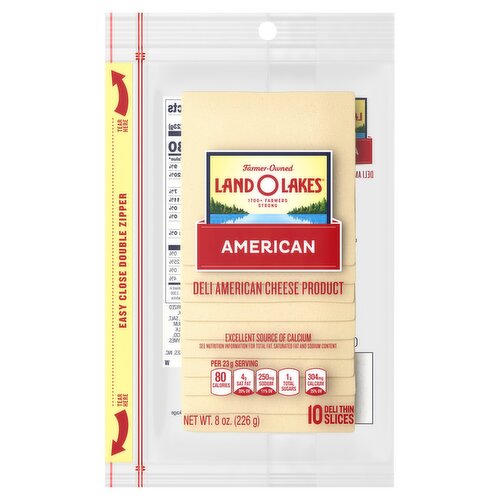 Land O Lakes® White Deli American Cheese Product, 10 Slices, 8 oz 