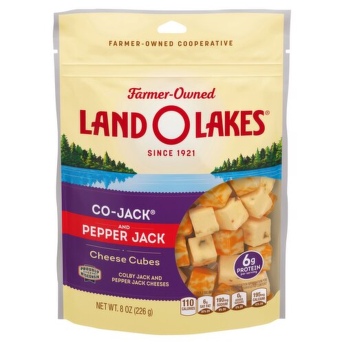 Land O Lakes Co-Jack and Pepper Jack Cheese Cubes, 8 oz