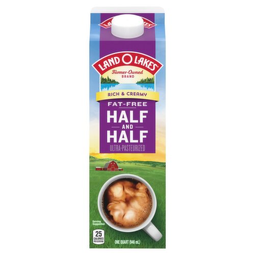 Land O Lakes Rich & Creamy Fat-Free Half and Half, 1 Quart