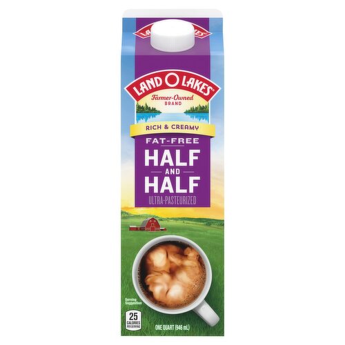 Land O Lakes Rich & Creamy Fat-Free Half and Half, one quart