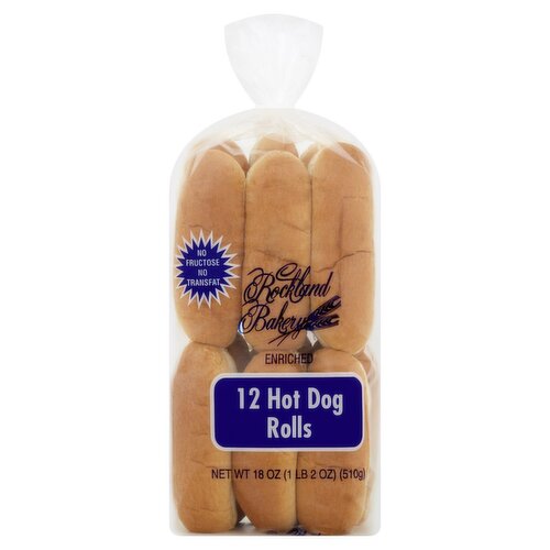 Rockland Bakery Enriched Hot Dog Rolls, 12 count, 18 oz