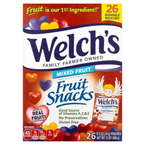 Welch's Mixed Fruit Snacks, 0.5 oz, 26 count