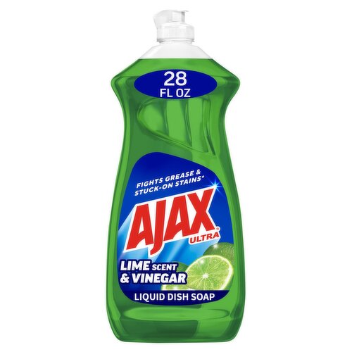 Ajax Ultra Lime Scent & Vinegar Sparkling Clean Dishes Dish Liquid, 28 fl oz