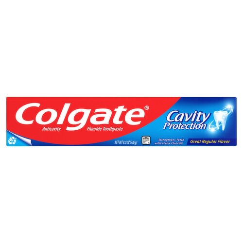 Colgate Cavity Protection Great Regular Flavor Toothpaste, 8.0 oz