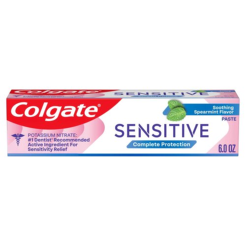 Colgate Sensitive Complete Protection Soothing Spearmint Flavor Anticavity Toothpaste, 6.0 oz